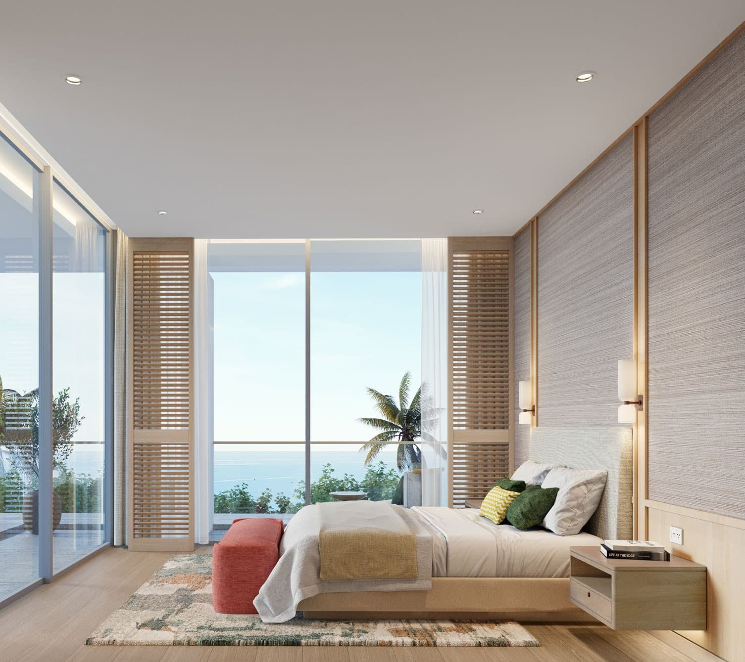Bedroom with sea view
