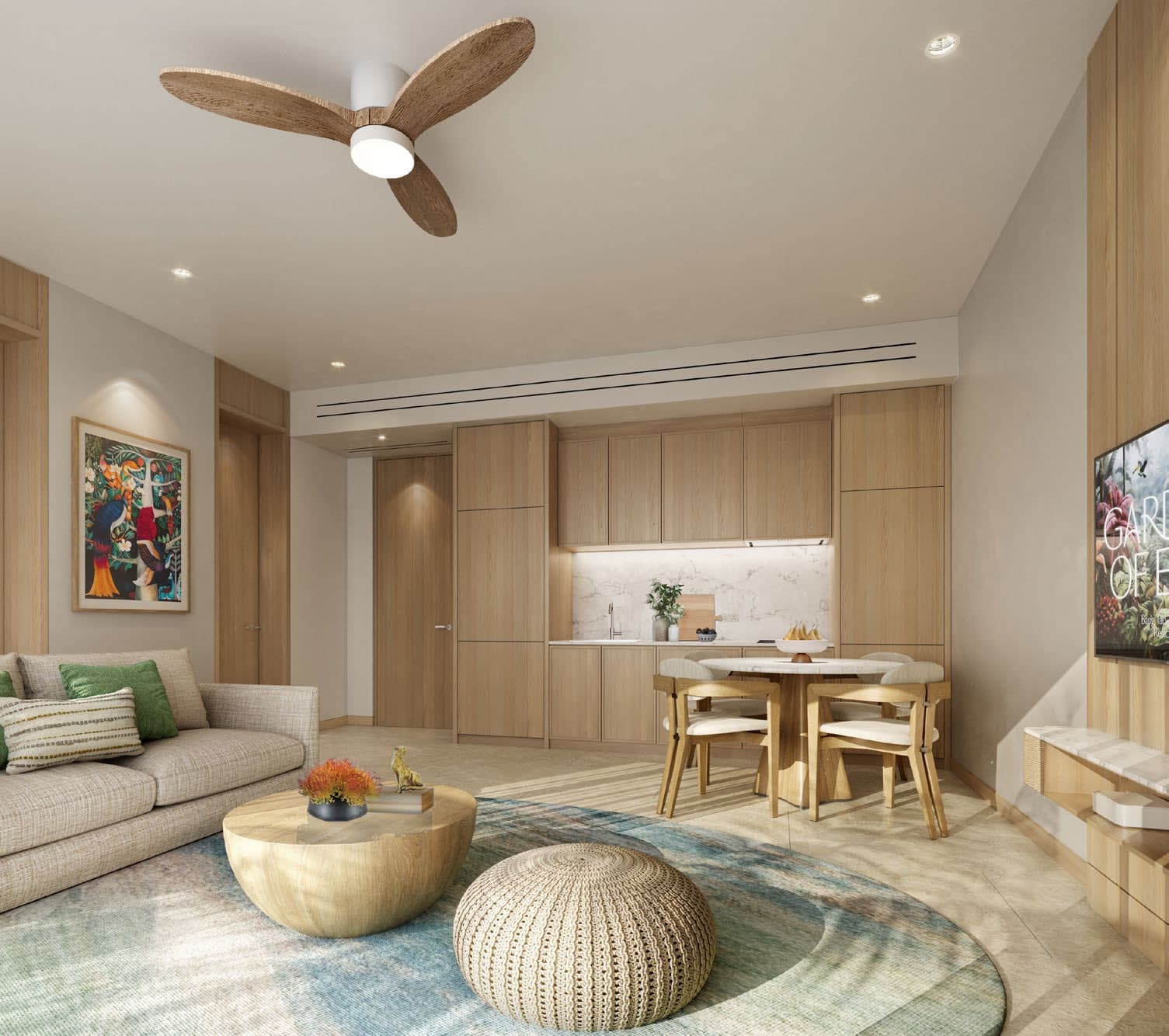 One-bedroom living room