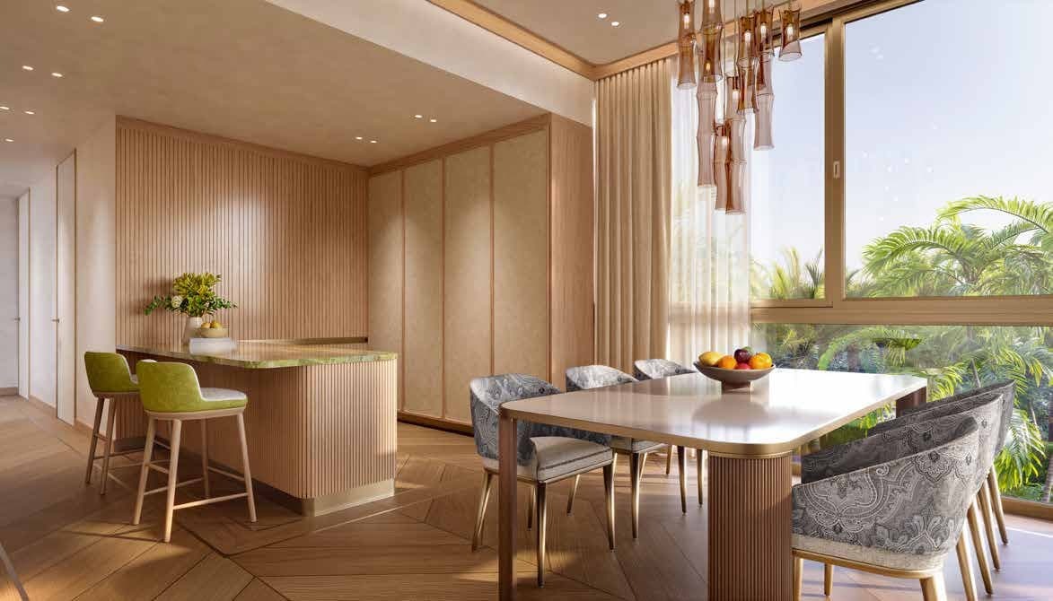 Penthouse kitchen and dining