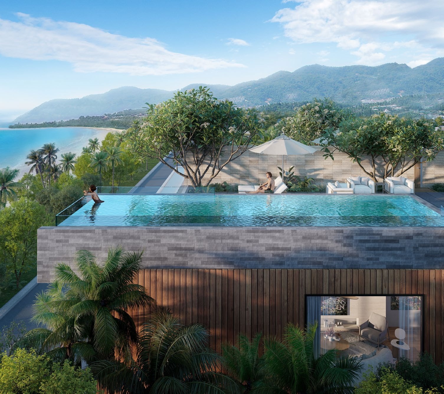 Penthouse rooftop pool